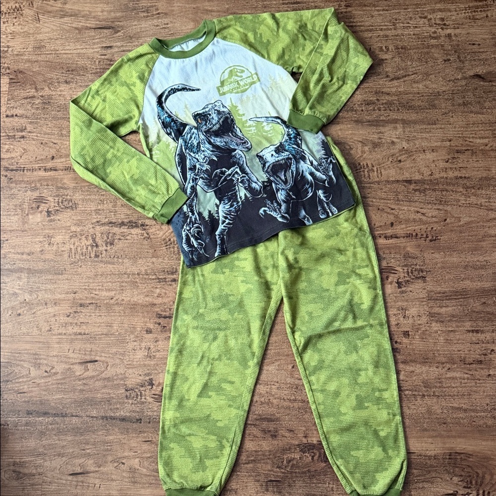 Green Dinosaur Kids Pajamas size 12/14